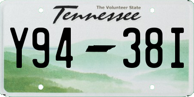 TN license plate Y9438I