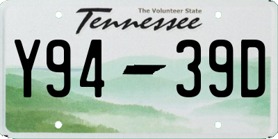 TN license plate Y9439D
