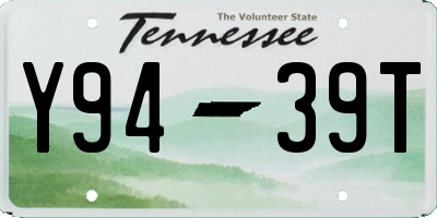 TN license plate Y9439T