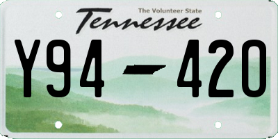 TN license plate Y9442O