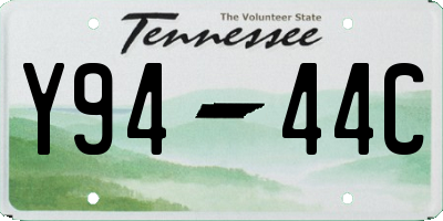 TN license plate Y9444C