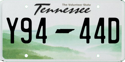 TN license plate Y9444D