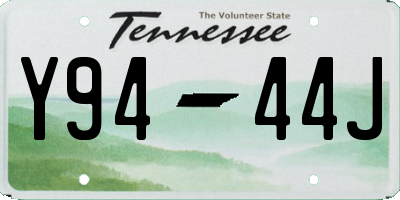 TN license plate Y9444J