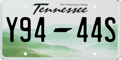 TN license plate Y9444S