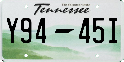 TN license plate Y9445I