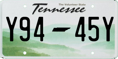 TN license plate Y9445Y