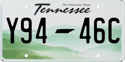 TN license plate Y9446C