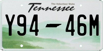TN license plate Y9446M