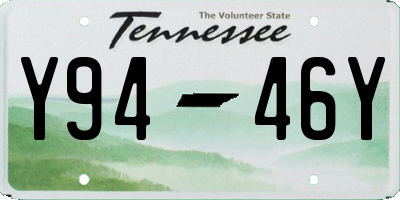 TN license plate Y9446Y
