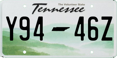 TN license plate Y9446Z