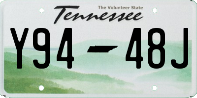 TN license plate Y9448J