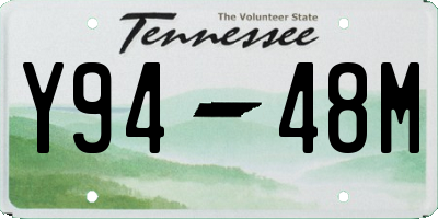 TN license plate Y9448M
