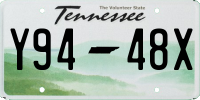 TN license plate Y9448X