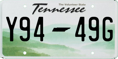 TN license plate Y9449G