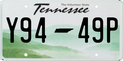 TN license plate Y9449P