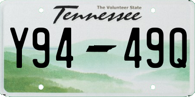 TN license plate Y9449Q