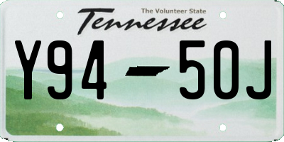 TN license plate Y9450J