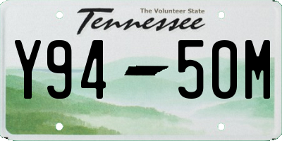 TN license plate Y9450M