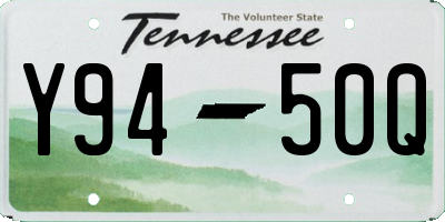 TN license plate Y9450Q