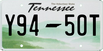 TN license plate Y9450T