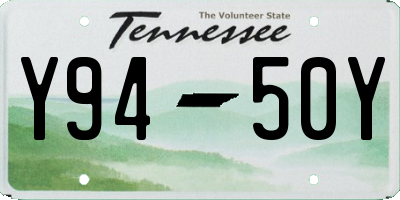 TN license plate Y9450Y