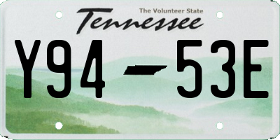 TN license plate Y9453E