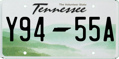 TN license plate Y9455A