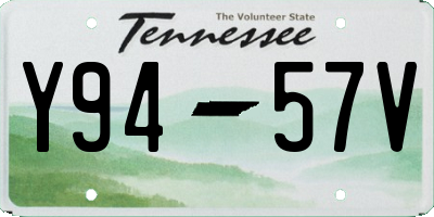 TN license plate Y9457V