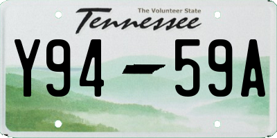 TN license plate Y9459A