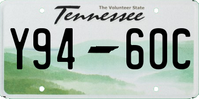 TN license plate Y9460C