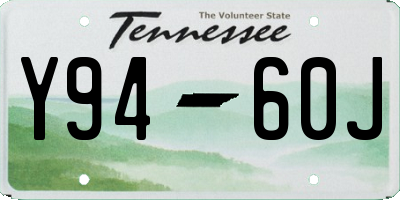 TN license plate Y9460J