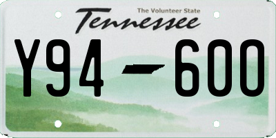 TN license plate Y9460O