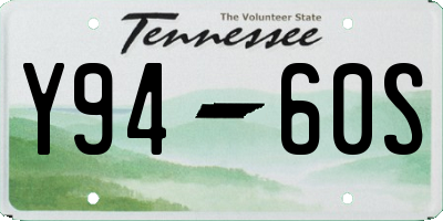 TN license plate Y9460S