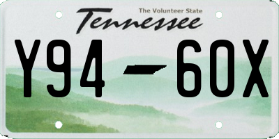 TN license plate Y9460X