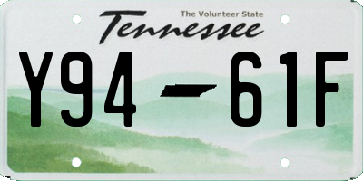 TN license plate Y9461F