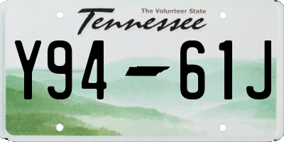 TN license plate Y9461J