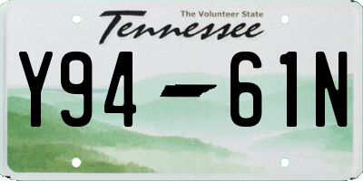 TN license plate Y9461N