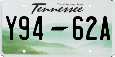 TN license plate Y9462A