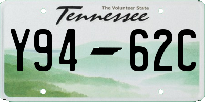TN license plate Y9462C