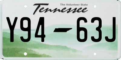 TN license plate Y9463J