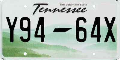 TN license plate Y9464X