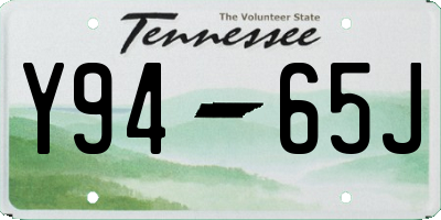 TN license plate Y9465J