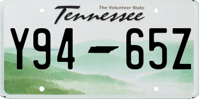 TN license plate Y9465Z