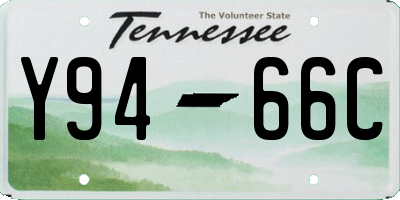 TN license plate Y9466C