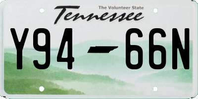 TN license plate Y9466N