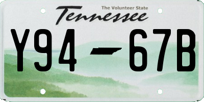 TN license plate Y9467B
