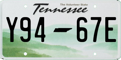 TN license plate Y9467E