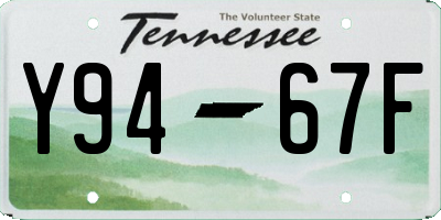 TN license plate Y9467F
