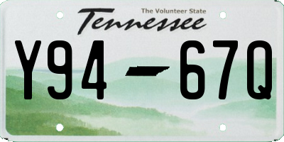 TN license plate Y9467Q