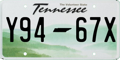 TN license plate Y9467X